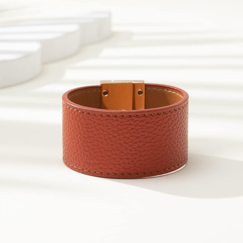 Rantanto Braid Leather Wrap Bracelet Trendy Stackable Crystal Cuff Boho Gold Heart Bracelet Jewelry Gift For Women - Image 5